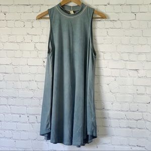 By Together Faux Suede Dress/Tunic, Blue, Medium